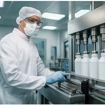 Operator on filling line