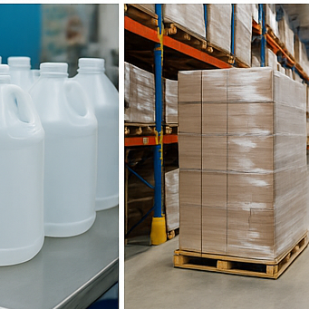 Pallets in warehouse